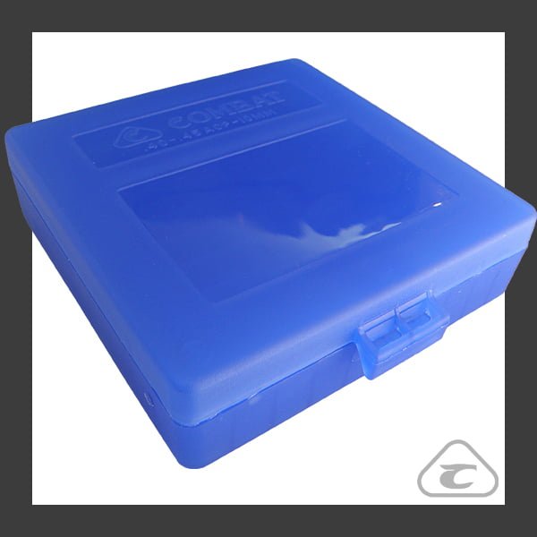 Caixa Combat Para 100 Munições - Mun .40 e .45 - Azul