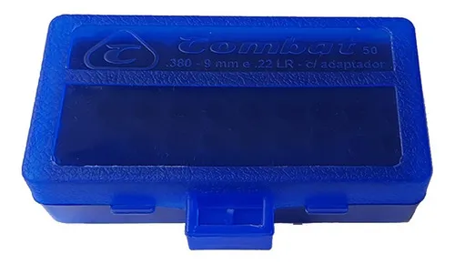 Caixa de Munição Combat - 50 estojos - .380 /.22 / 9mm - Azul