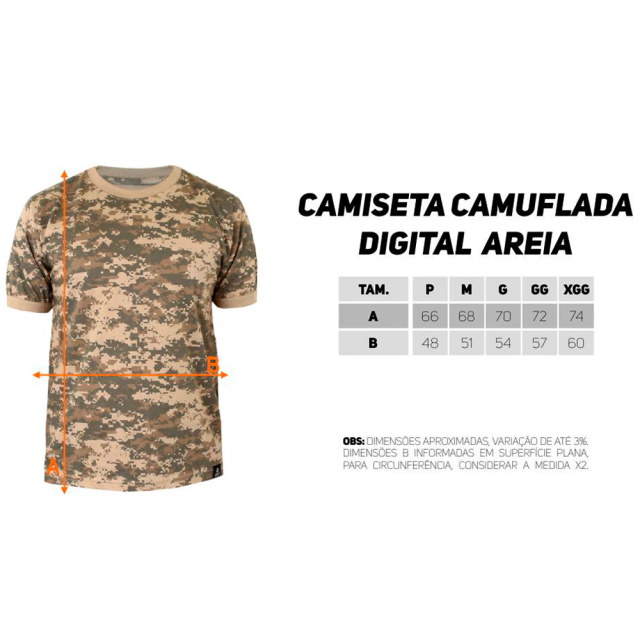Camiseta Feminina Militar Baby Look Camuflada Exército Brasileiro